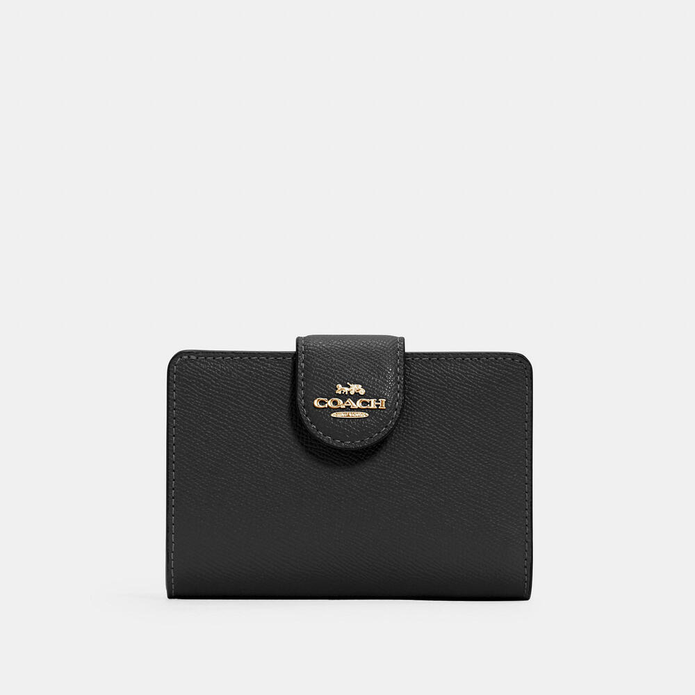 Coach Black & Gold Leather Medium Corner Zip Wallet EUC 🖤 - Picture 6 of 7